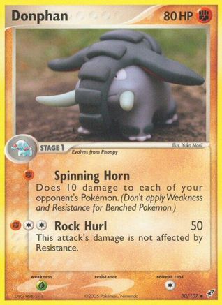 Donphan  - Reverse Holofoil Deoxys - Uncommon