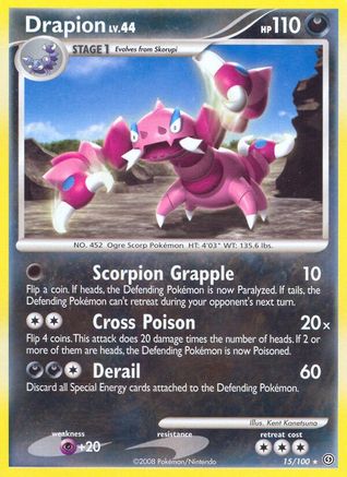 Drapion  - Reverse Holofoil Stormfront - Rare