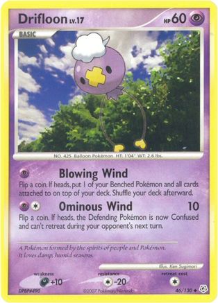 Drifloon  - Reverse Holofoil Diamond and Pearl - Uncommon
