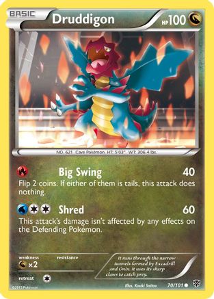 Druddigon  - Reverse Holofoil Plasma Blast - Common