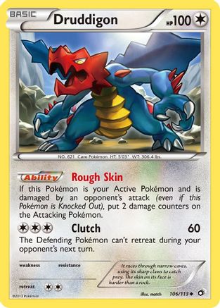 Druddigon  - Reverse Holofoil Legendary Treasures - Uncommon