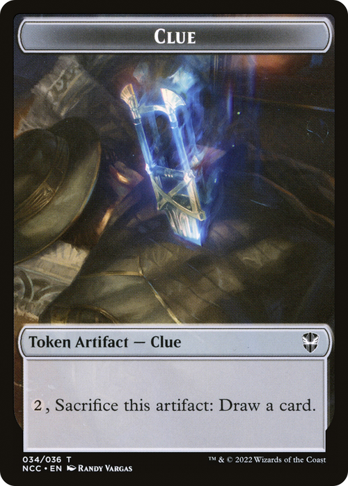 Clue (TNCC-034) - New Capenna Commander Tokens Foil