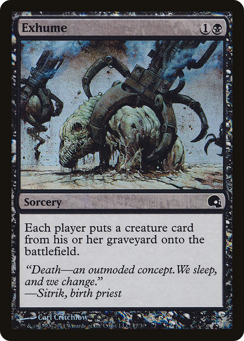 Exhume (GRV-017) - Premium Deck Series: Graveborn Foil