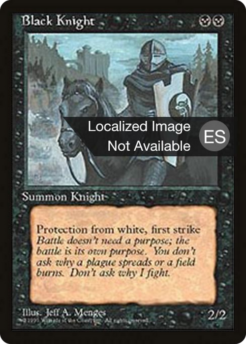 Black Knight (4BB-) - Fourth Edition Foreign Black Border