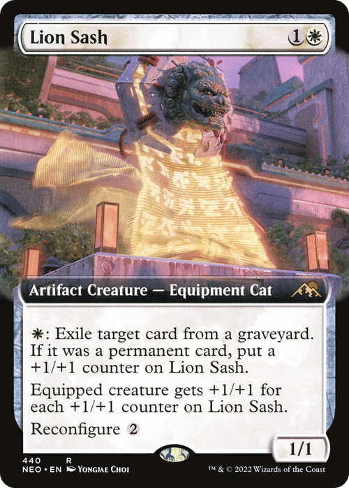 Lion Sash (Extended Art) (NEO-440) - Kamigawa: Neon Dynasty: (Extended Art)