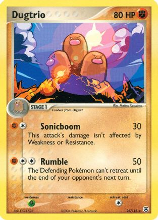 Dugtrio/112  - Reverse Holofoil FireRed & LeafGreen - Rare
