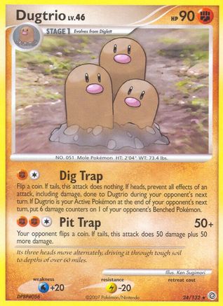 Dugtrio  - Reverse Holofoil Secret Wonders - Rare