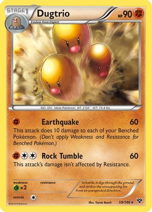 Dugtrio  XY Base Set - Rare