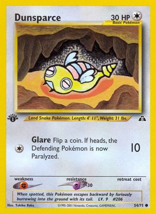 Dunsparce 054  - 1st Edition Neo Discovery - Common