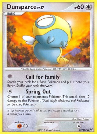 Dunsparce  - Reverse Holofoil Platinum - Common