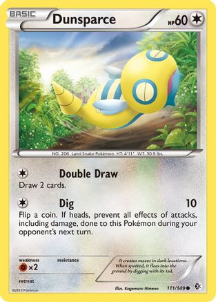 Dunsparce  - Reverse Holofoil Boundaries Crossed - Common