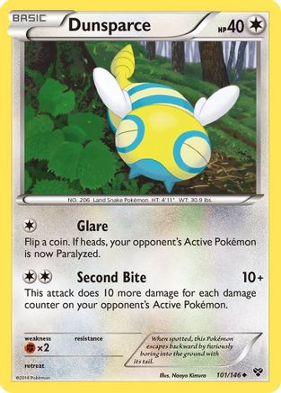 Dunsparce  - Reverse Holofoil XY Base Set - Uncommon