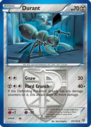 Durant (Team Plasma) (91) (Team Plasma)  091/135  Plasma Storm - Uncommon