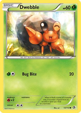 Dwebble  - Reverse Holofoil Legendary Treasures - Common