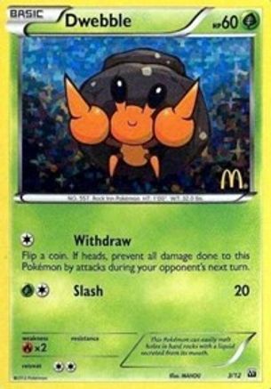Dwebble - 3/12/12  - Holofoil McDonalds Promos 2012 - Promo