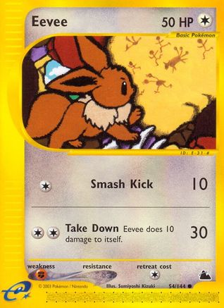 Eevee 054/144  - Reverse Holofoil Skyridge - Common