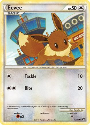 Eevee (47) (47) 047  - Reverse Holofoil Undaunted - Common