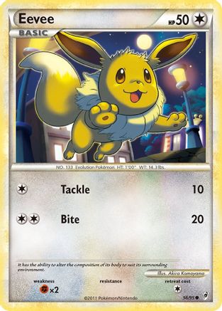 Eevee 056  - Reverse Holofoil Call of Legends - Common