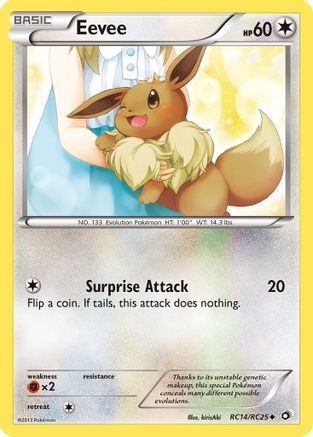 Eevee RC14  - Holofoil Legendary Treasures Radiant Collection - Uncommon