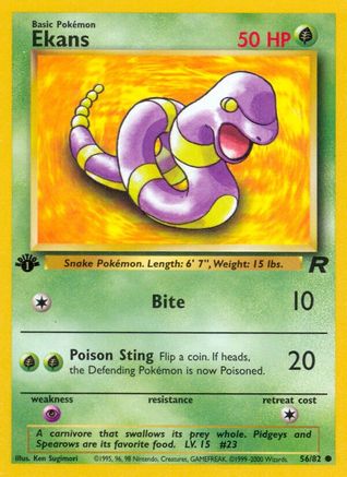 Ekans 056  - 1st Edition Team Rocket - Common