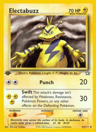 Electabuzz 033  - 1st Edition Neo Genesis - Uncommon