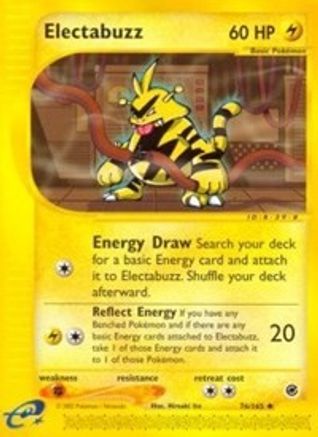 Electabuzz 076  - Reverse Holofoil Expedition - Uncommon