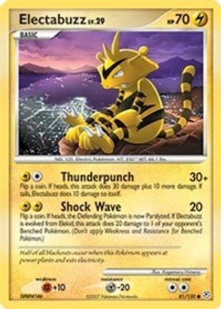 Electabuzz 081  - Reverse Holofoil Diamond and Pearl - Common