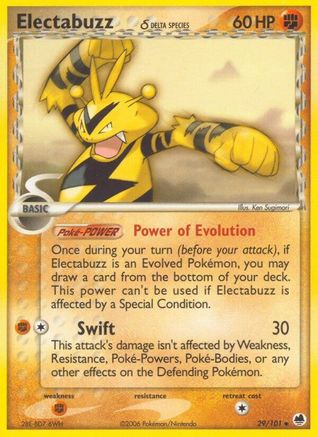 Electabuzz (Delta Species)  - Reverse Holofoil Dragon Frontiers - Uncommon