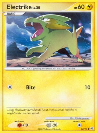 Electrike (63) (63) 063  - Reverse Holofoil Arceus - Common