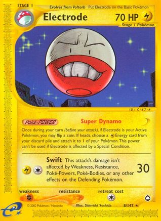 Electrode  - Reverse Holofoil Aquapolis - Rare
