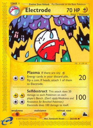 Electrode  - Reverse Holofoil Skyridge - Uncommon