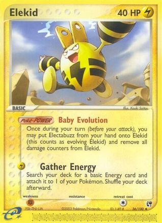 Elekid  - Reverse Holofoil Sandstorm - Uncommon