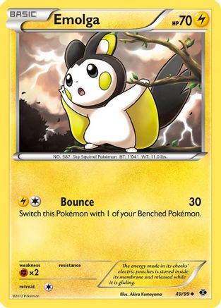 Emolga 049  - Reverse Holofoil Next Destinies - Uncommon