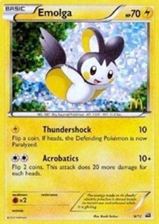 Emolga - 6/12/12  - Holofoil McDonalds Promos 2012 - Promo