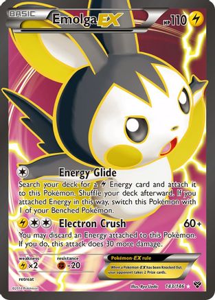 Emolga EX (143 Full Art)  - Holofoil XY Base Set - Ultra Rare