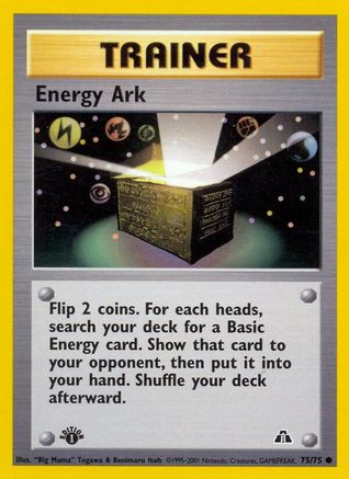 Energy Ark 075  - 1st Edition Neo Discovery - Common