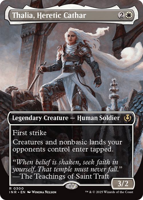 Thalia, Heretic Cathar (Borderless) (INR-300) - Innistrad Remastered Foil