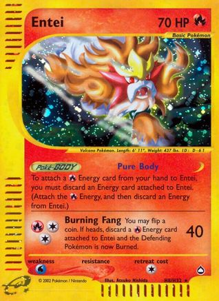 Entei (H8)  - Holofoil Aquapolis - Holo Rare
