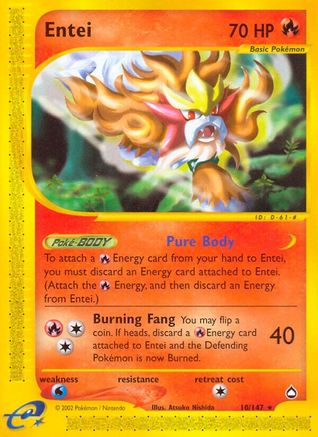 Entei  Aquapolis - Rare