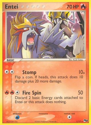 Entei  - Holofoil POP Series 2 - Rare