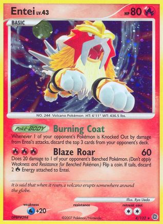 Entei 004/132  - Holofoil Secret Wonders - Holo Rare