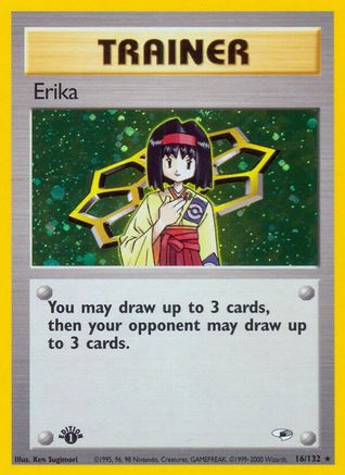 Erika (16) (16) 016  - 1st Edition Holofoil Gym Heroes - Holo Rare