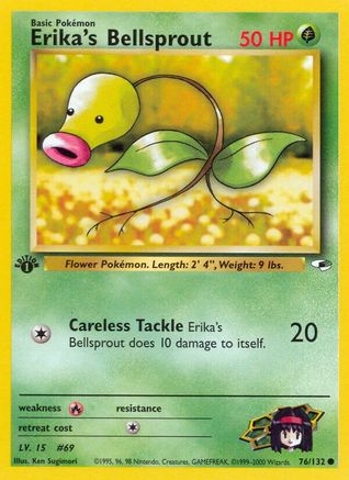 Erika's Bellsprout (76) (76) 076  - 1st Edition Gym Heroes - Common