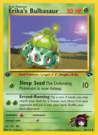 Erika's Bulbasaur 039  - 1st Edition Gym Challenge - Uncommon