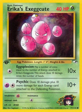 Erika's Exeggcute (77) (77) 077  - 1st Edition Gym Heroes - Common