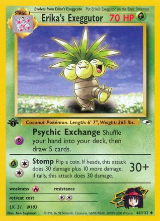 Erika's Exeggutor 044  - 1st Edition Gym Heroes - Uncommon