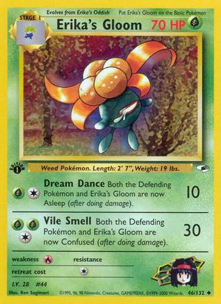 Erika's Gloom (46) (46) 046  - 1st Edition Gym Heroes - Uncommon