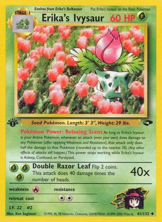 Erika's Ivysaur 041  - 1st Edition Gym Challenge - Uncommon