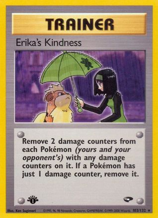 Erika's Kindness 103  - 1st Edition Gym Challenge - Rare