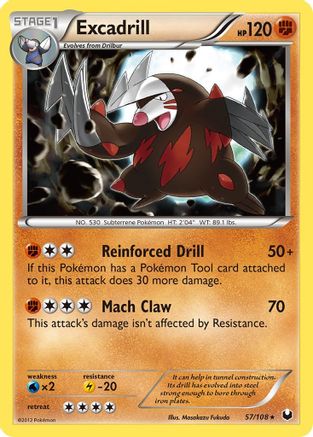 Excadrill (57)  - Reverse Holofoil Dark Explorers - Rare